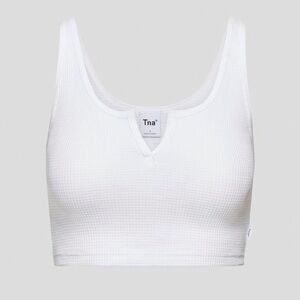 Aritzia | TNA Waffle Notch Tank | White | Size 2XL